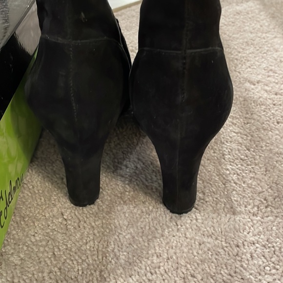 Black suede Sam Edelman high heeled boots - Picture 3 of 4